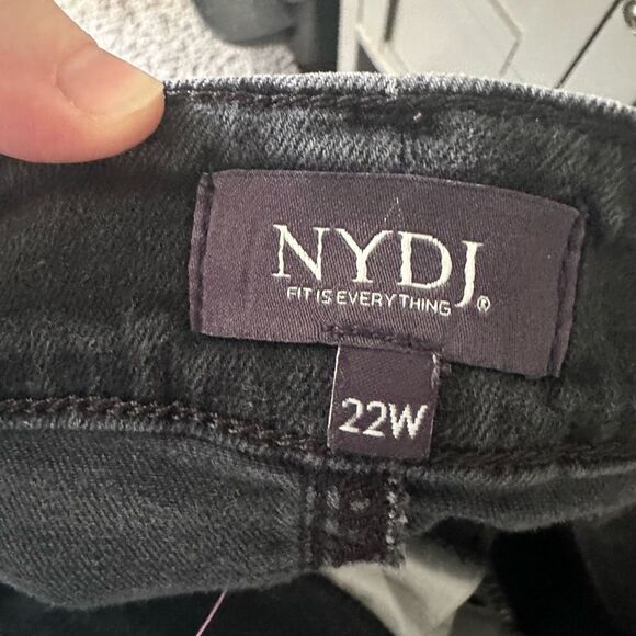 NYDJ Women’s 22W Black Marilyn Straight Jeans Stretchy Plus Size - Picture 4 of 6